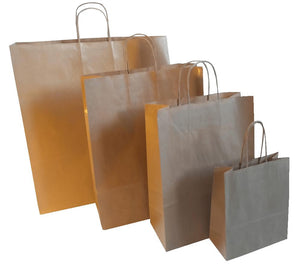Twisted Handle Brown Paper Carriers - Gardnersbags